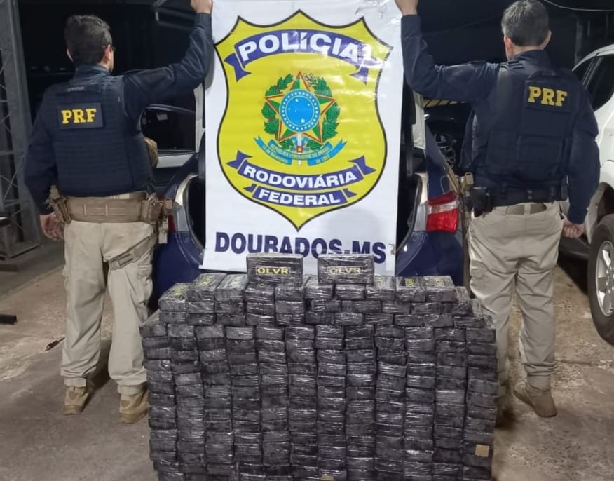 Cocaína apreendida pela PRF em Ponta Porã passou de 200 quilos