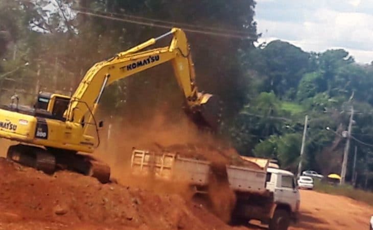 Máquinas movimentam os primeiros dias de obras na MS-357
