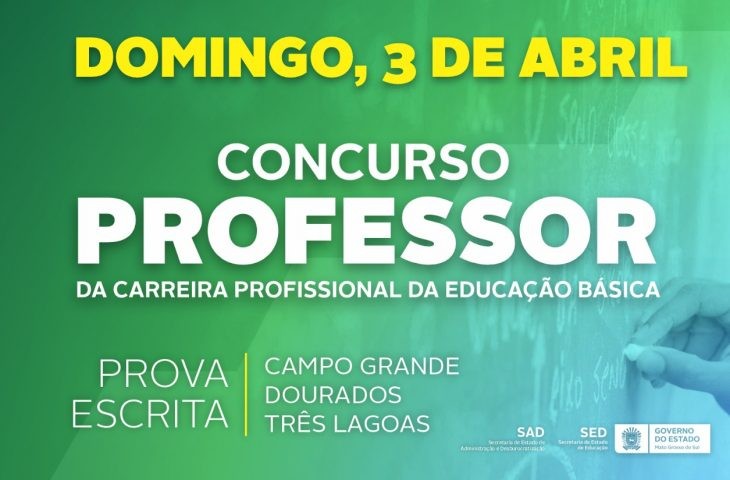 Prova escrita para 722 vagas do concurso para professores da REE acontece amanhã