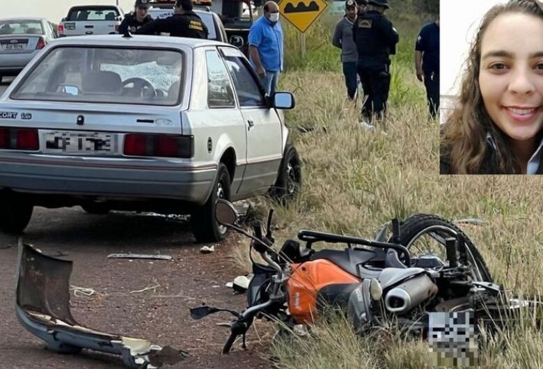 Acidente entre carro e moto mata professora na MS-134