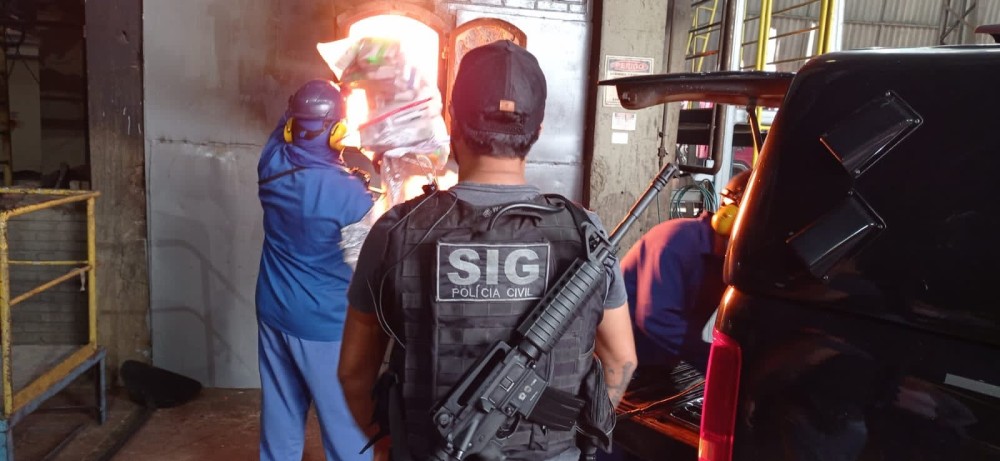 Droga apreendida em avião em Itaquirai foi incinerada