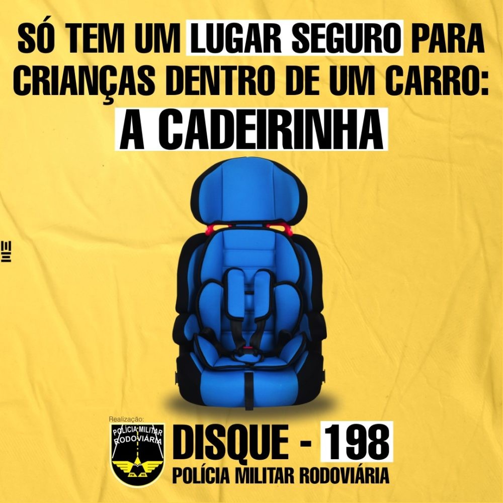 Polícia Militar Rodoviária realiza no mês de agosto campanha para conscientização do uso do cinto de segurança e dispositivo de retenção infantil