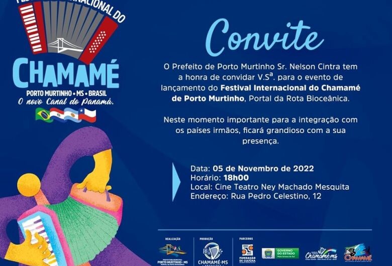 Porto Murtinho lança amanhã o Festival Internacional do Chamamé