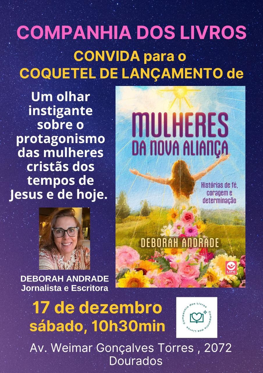 <strong>Companhia dos Livros lança ‘Mulheres da Nova Aliança’ no próximo sábado</strong>