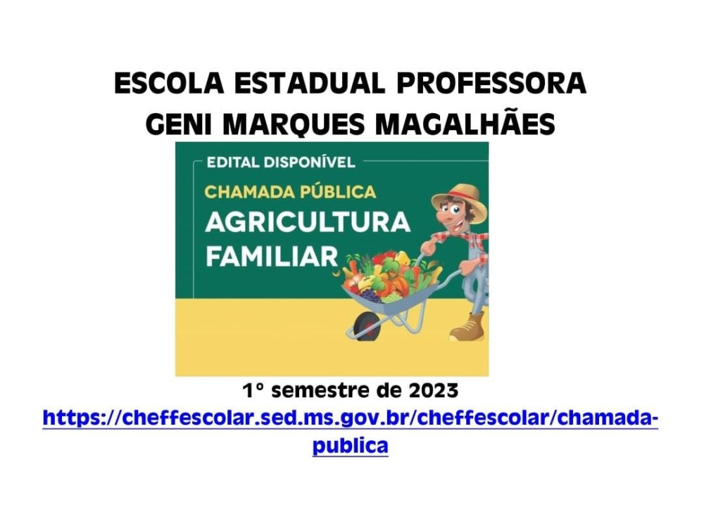EDITAL DA CHAMADA PÚBLICA N. 01/2023