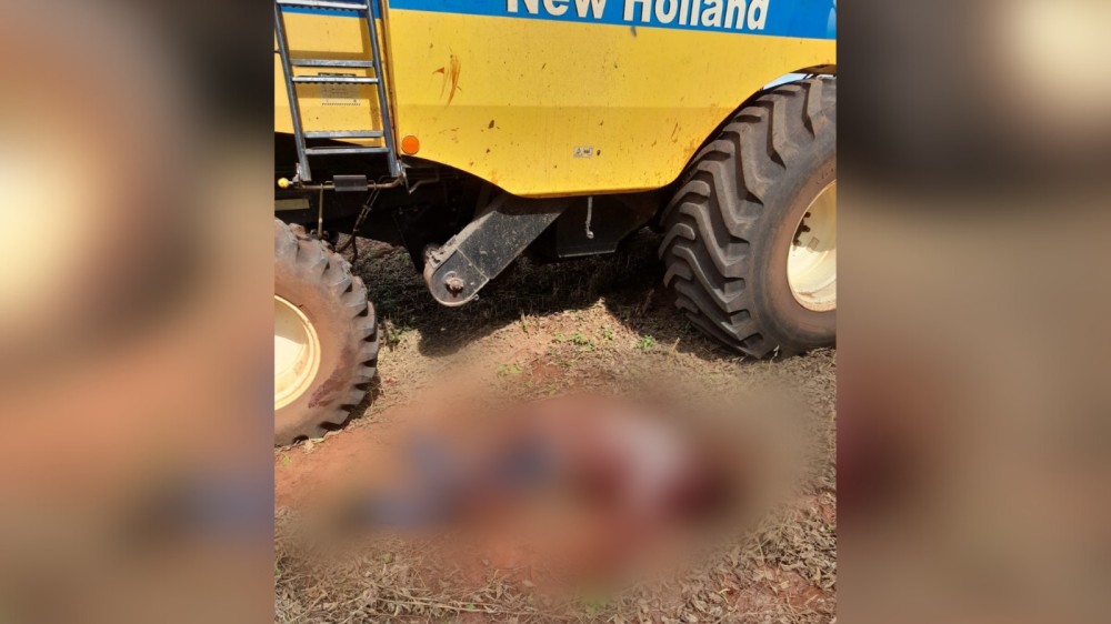 Operador cai de colheitadeira em Caarapó e é internado com ferimentos na cabeça