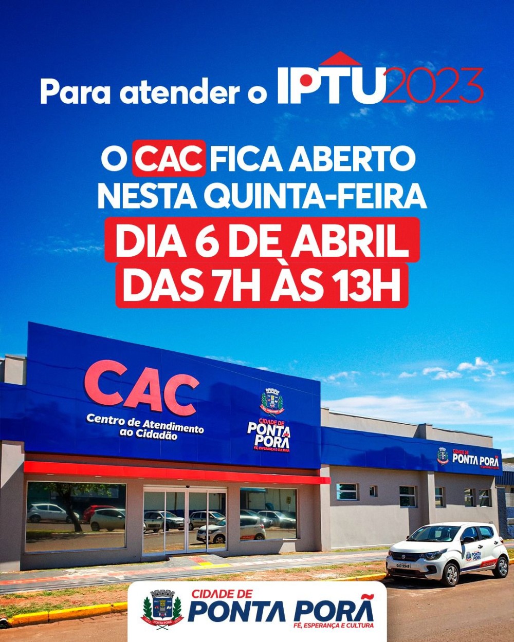 Centro de Atendimento ao Cidadão em Ponta Porã terá expediente nesta quinta-feira