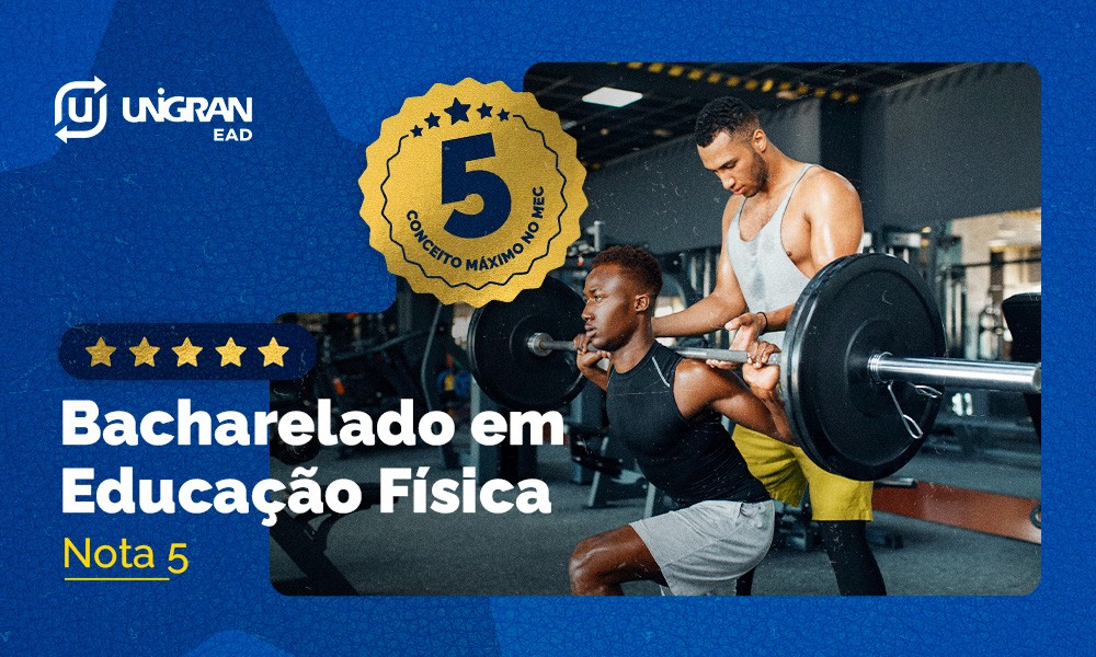 Educação Física da Unigran EAD é referência no país com nota 5 do MEC