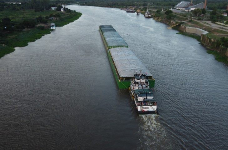 Transporte pela hidrovia cresce 80% e MS deve exportar até 1,2 milhão de toneladas neste ano