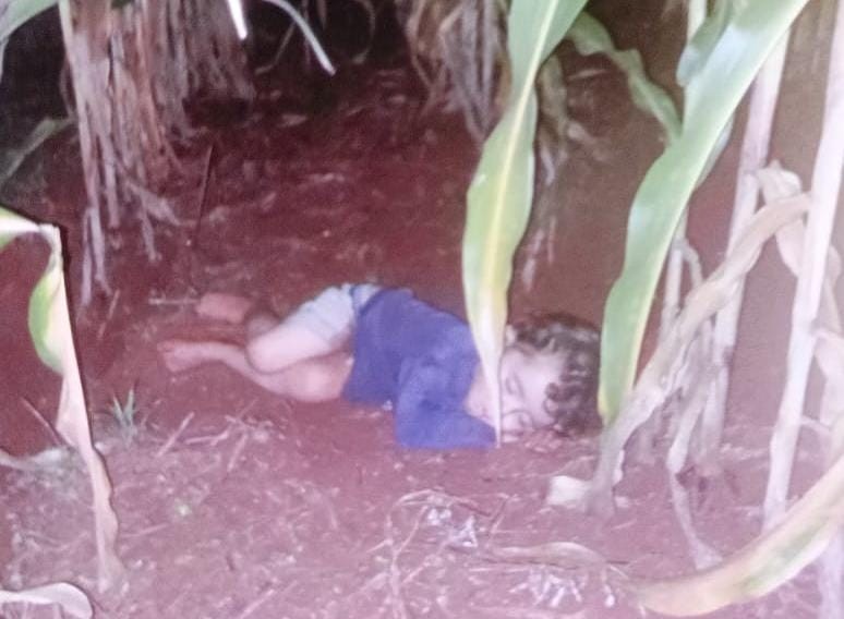 Criança some e é encontrada em meio a milharal no distrito de Nova Itamarati