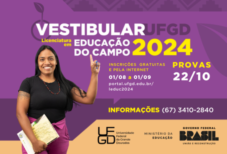 UFGD abre as inscrições do vestibular em Educação do Campo