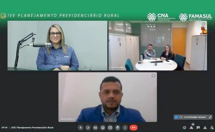 Famasul e CNA apresentam ‘Planejamento Previdenciário Rural’ em evento virtual
