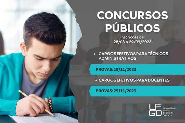 Concursos da UFGD com salários de até R$ 10 mil seguem com inscrições abertas