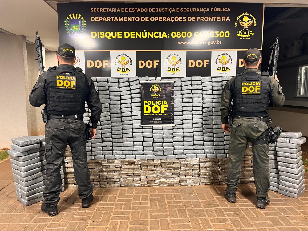 DOF apreende quase meia tonelada de cocaína e 400 quilos de maconha em Dourados