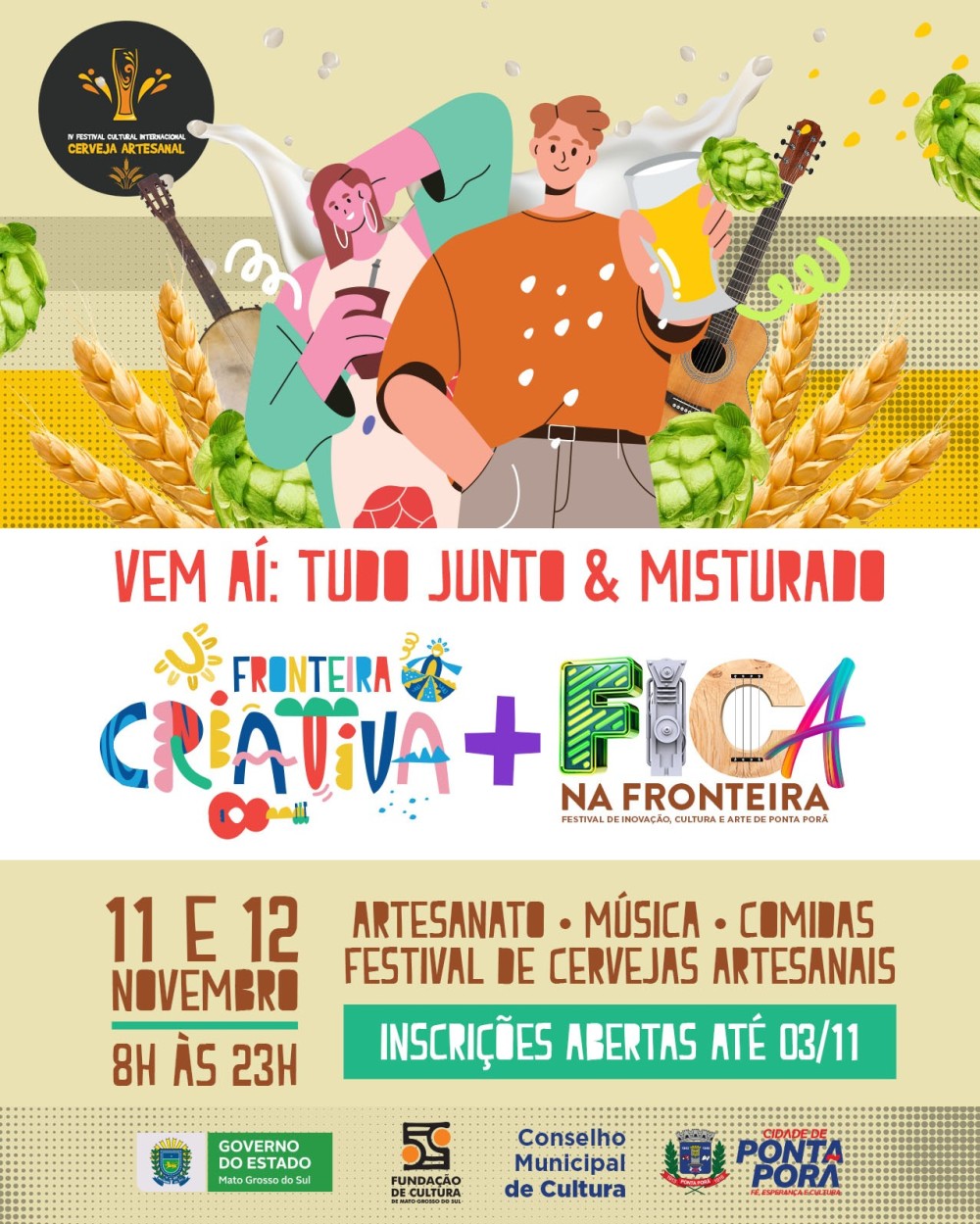 Fronteira Criativa e Fica acontecem no próximo final de semana na Praça Pedro Manvailler