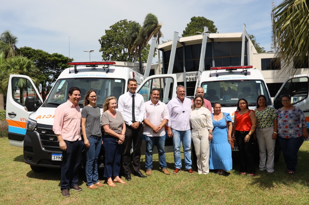 Saúde de Ponta Porã recebe novas ambulâncias de UTIs móveis