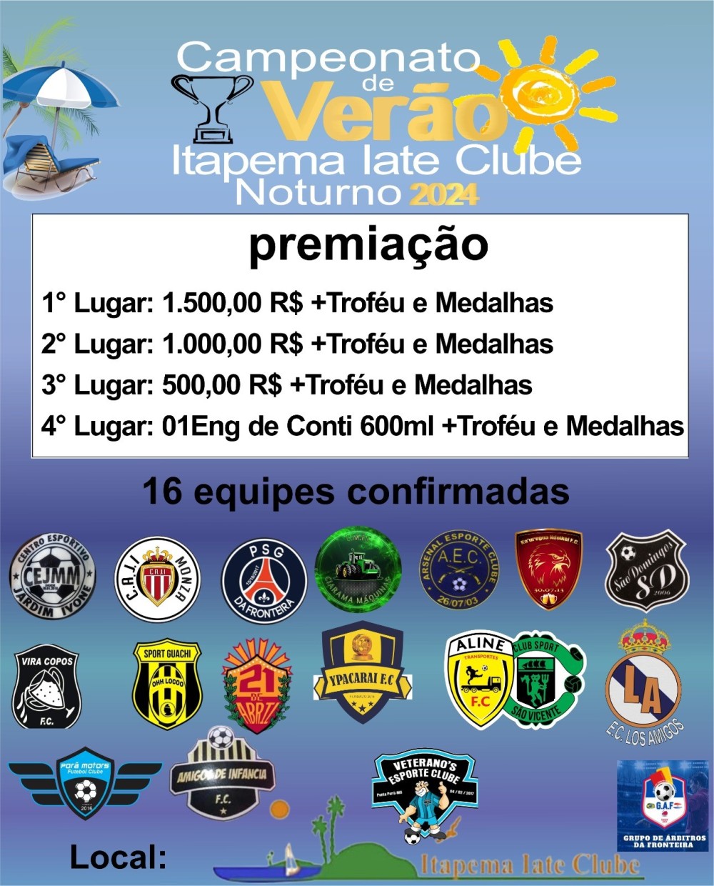 Futebol: Itapema lança Campeonato de Verão