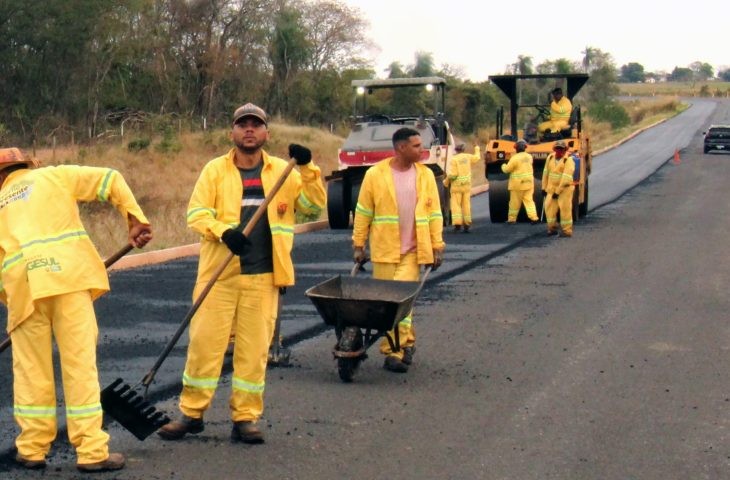 Bonito: Pavimentação da Estrada do 21 chega aos 6 quilômetros finais