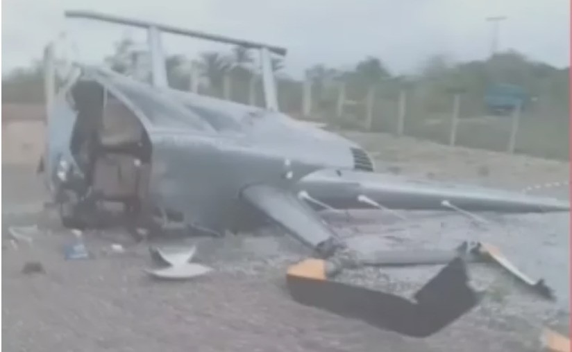 Quatro pessoas sobrevivem a queda de helicóptero na Bahia