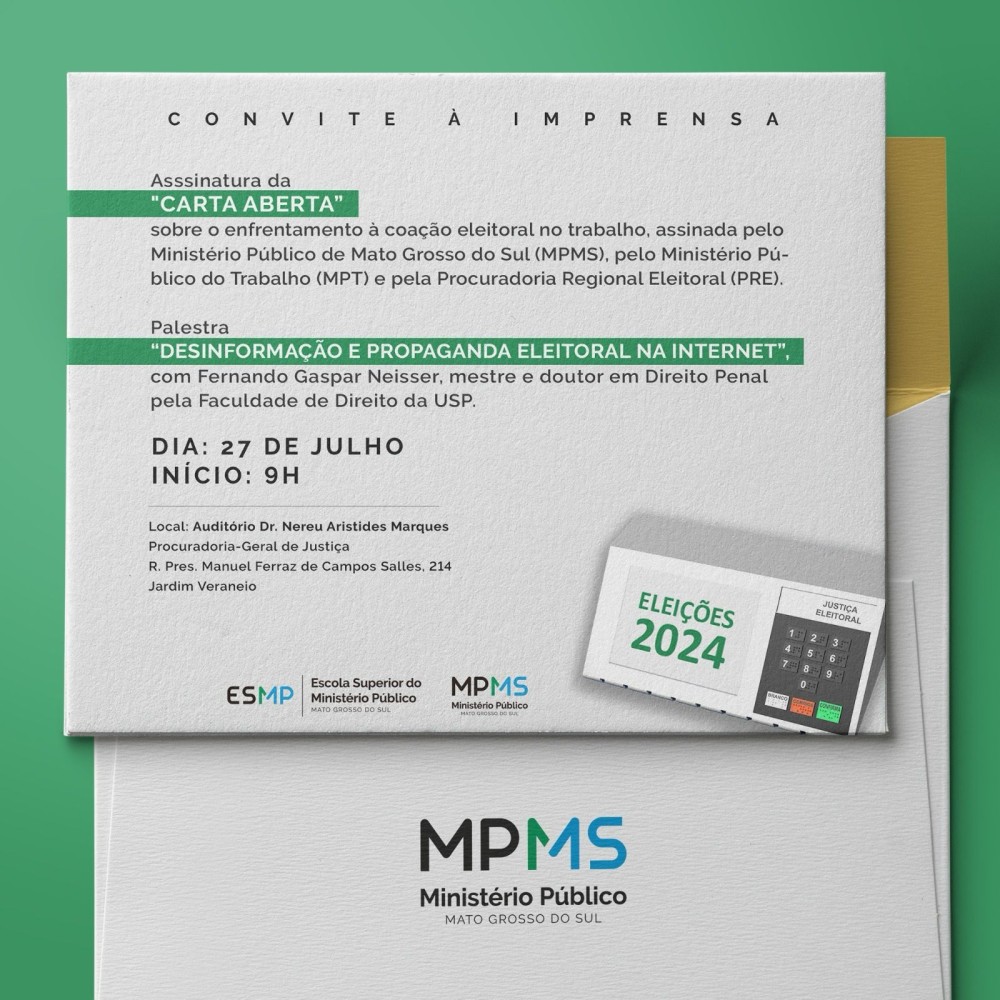 Encontro de Direito Eleitoral no MPMS acontece nesta sexta-feira