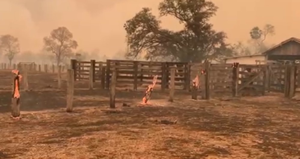 Incêndios no Pantanal se aproximam de Aquidauana e ameaçam propriedades