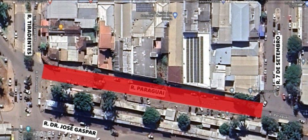 Obras de revitalização da Linha Internacional prosseguem e interditam vias em Ponta Porã