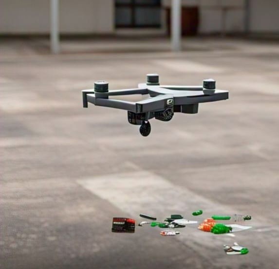 Droga é jogada com drone no Estabelecimento Penal Ricardo Brandão em Ponta Porã