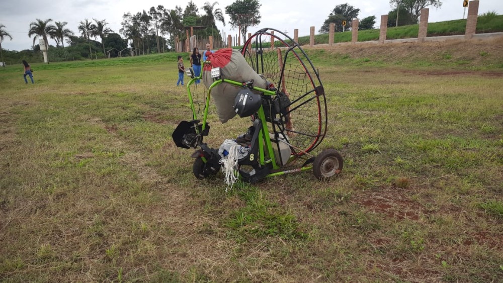 Asa de paramotor que caiu em Dourados passará por perícia