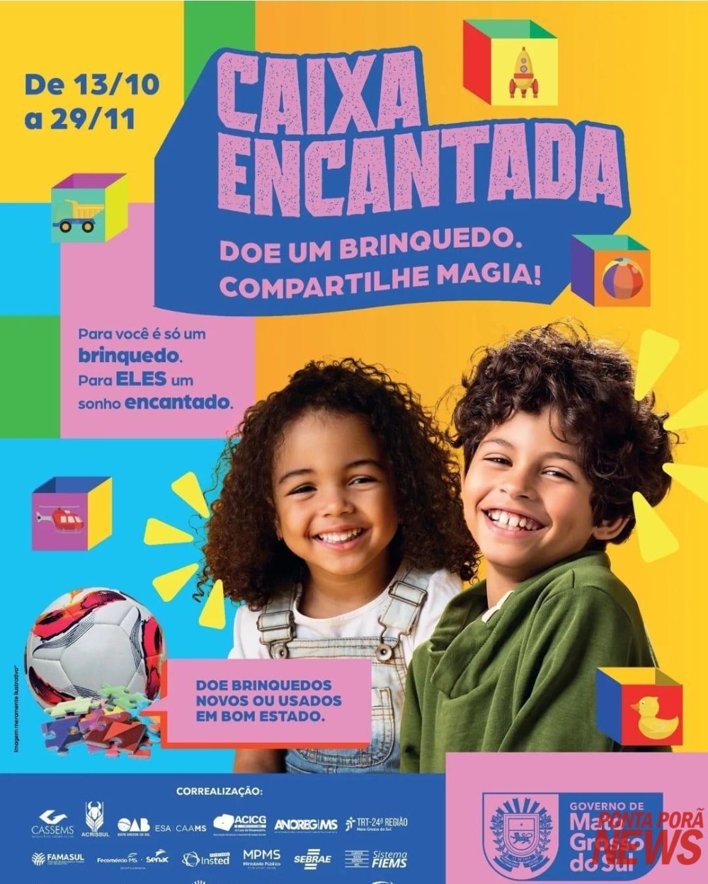 Dia “D” para doação de brinquedo acontece nesta terça-feira