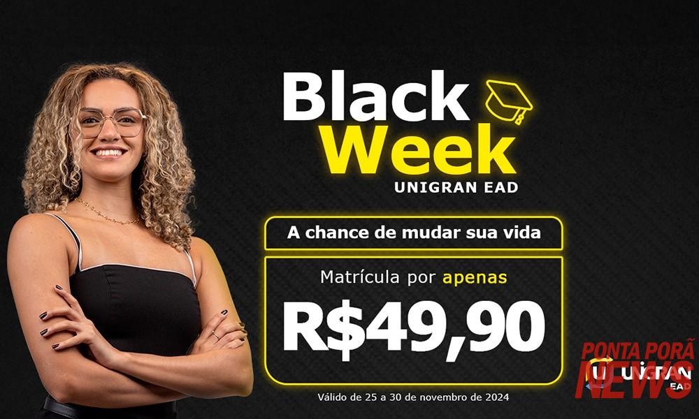 Black Week Unigran EAD: uma semana de descontos exclusivos para novos alunos