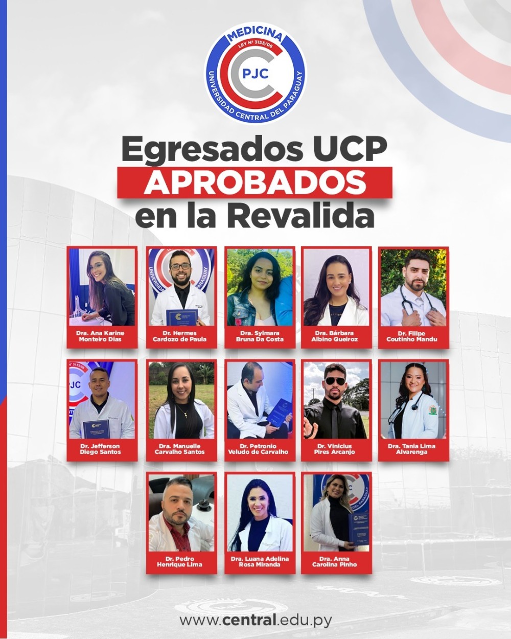 UCP-PJC: acadêmicos são aprovados no Revalida