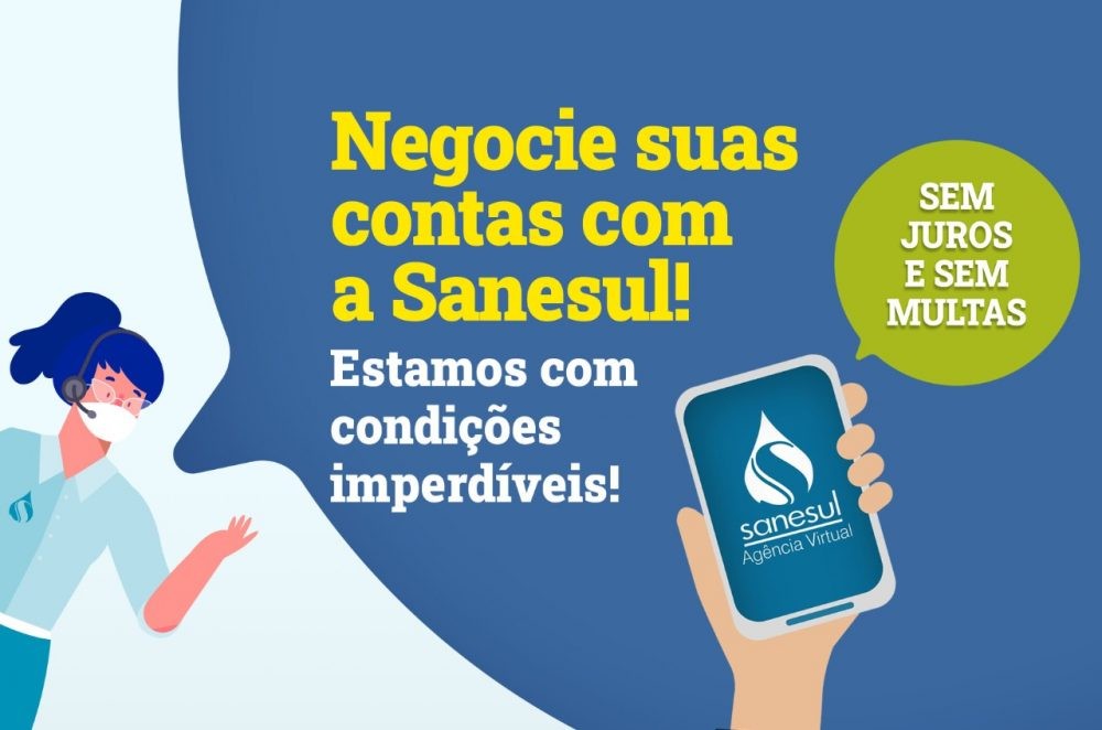 Parcelamento de contas atrasadas com a Sanesul termina 31 de dezembro
