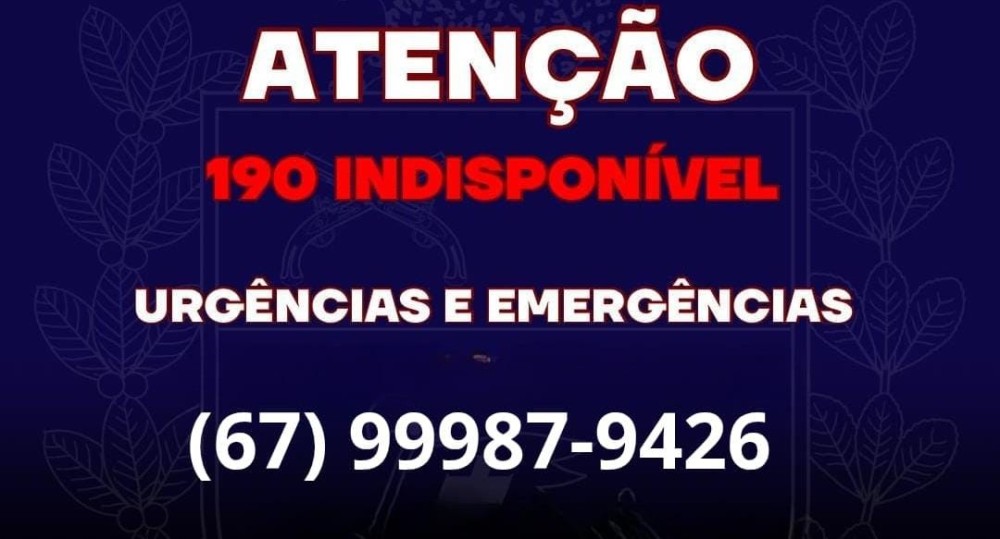 O 190 está inoperante em todo Estado devido a problemas na operadora