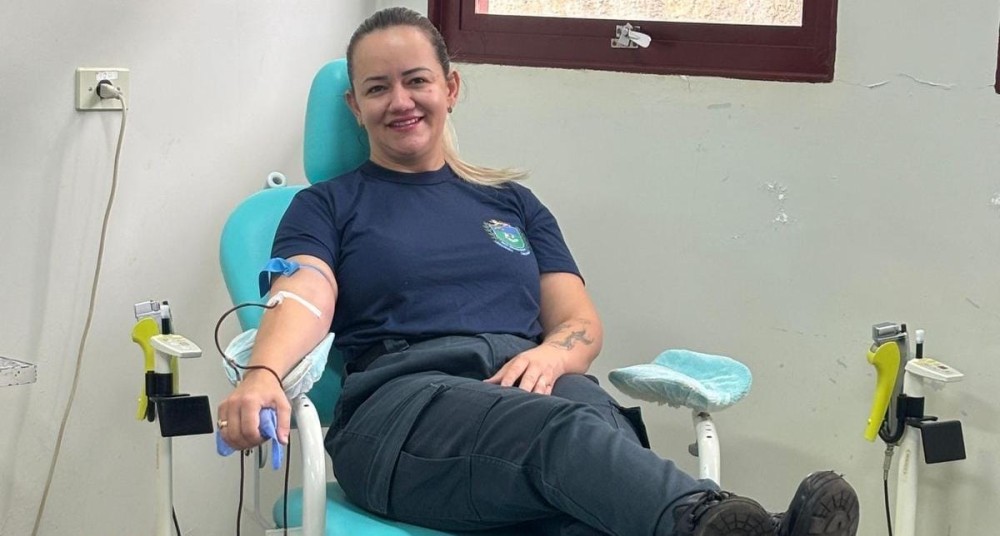 Policiais militares de Ponta Porã doam sangue em comemoração ao mês das mulheres