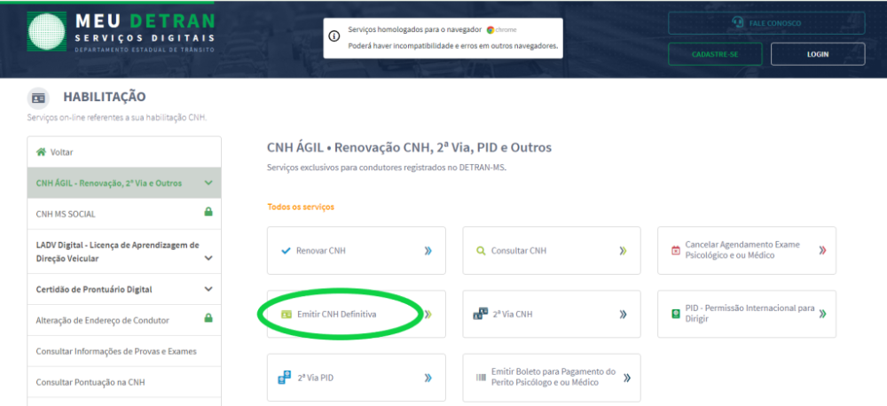 Pedir a CNH definitiva no Detran de MS é rápido e descomplicado; confira