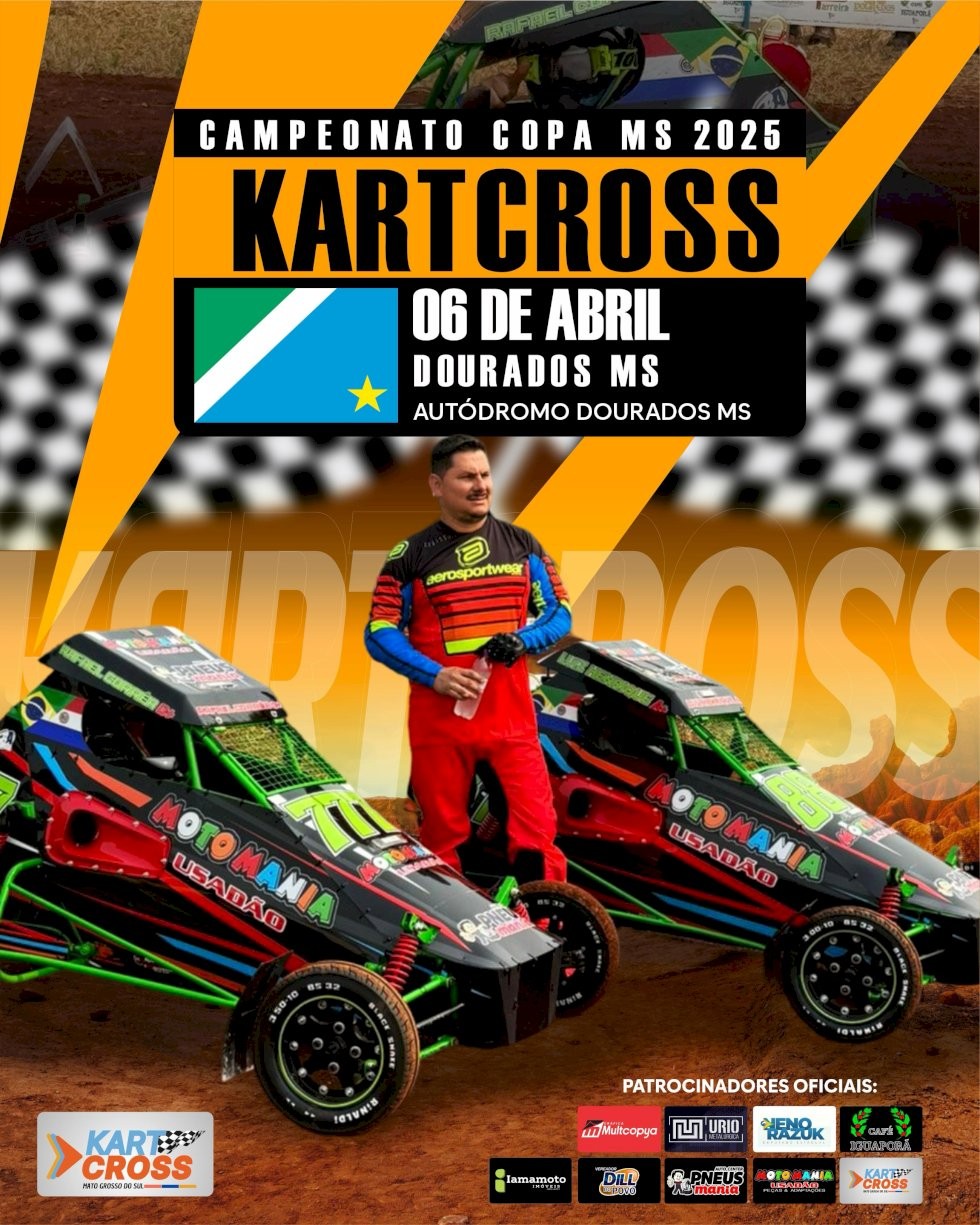 Abertura da “Copa MS de Kartcross de velocidade na terra 2025” será no domingo