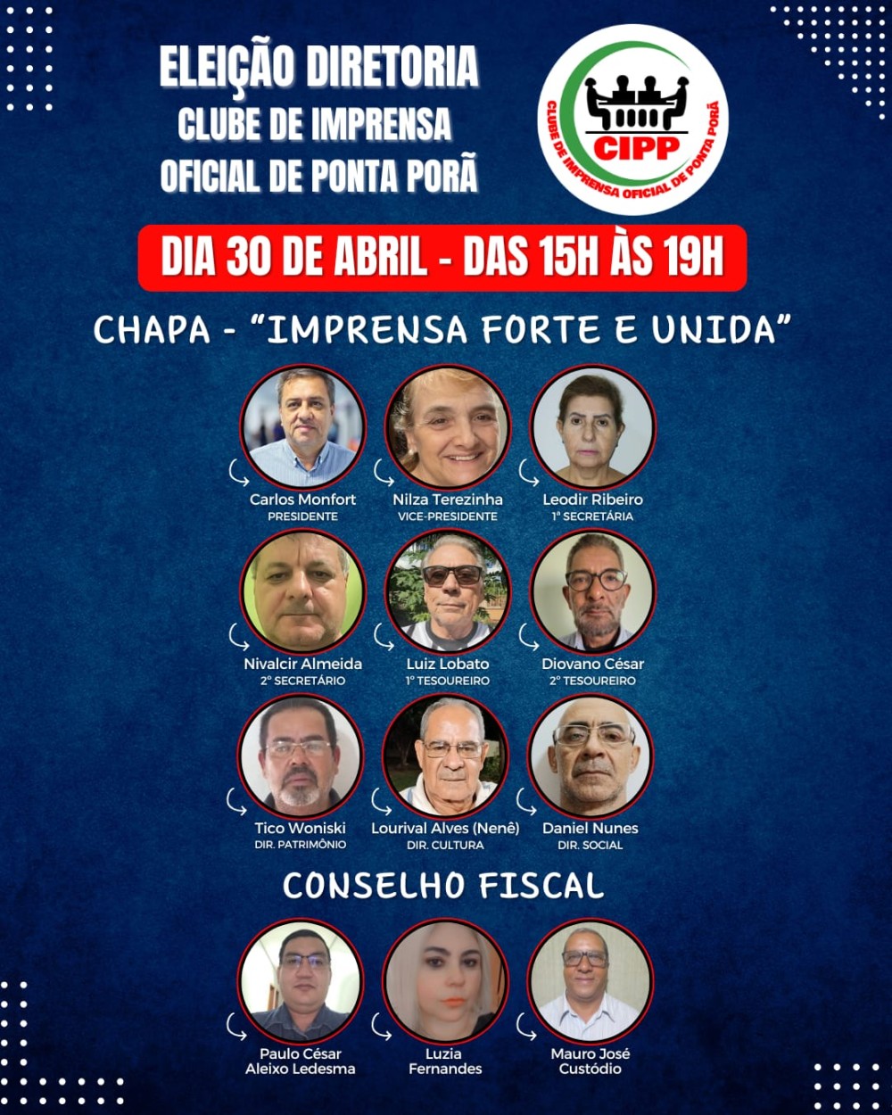 “Imprensa Forte e Unida” inscrita para assembleia no Clube de Imprensa de Ponta Porã
