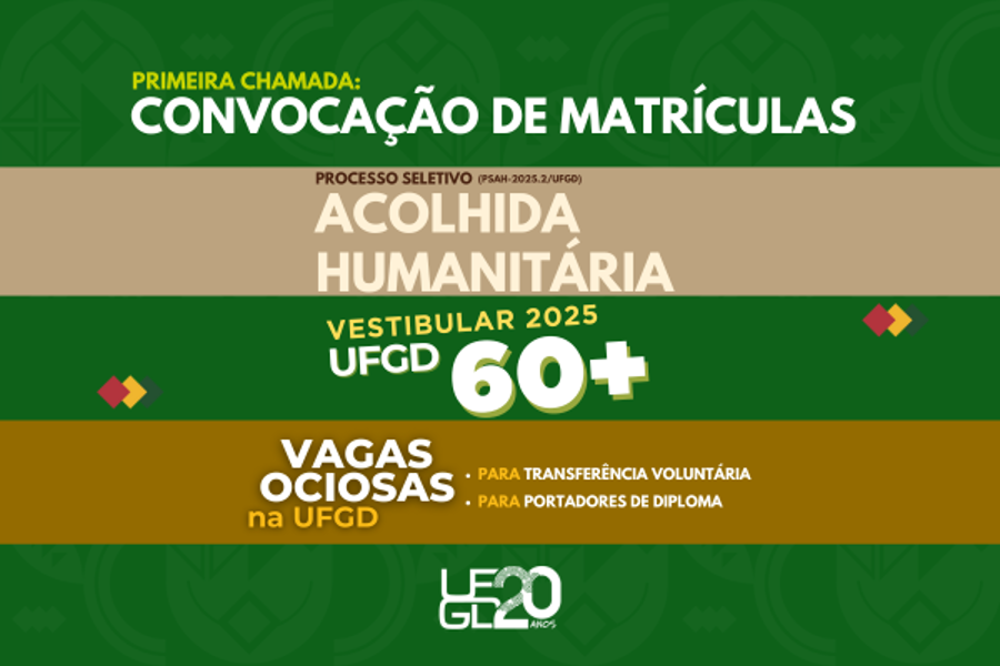 Aprovados em 3 processos seltivos da UFGD têm até hoje para fazer matrícula