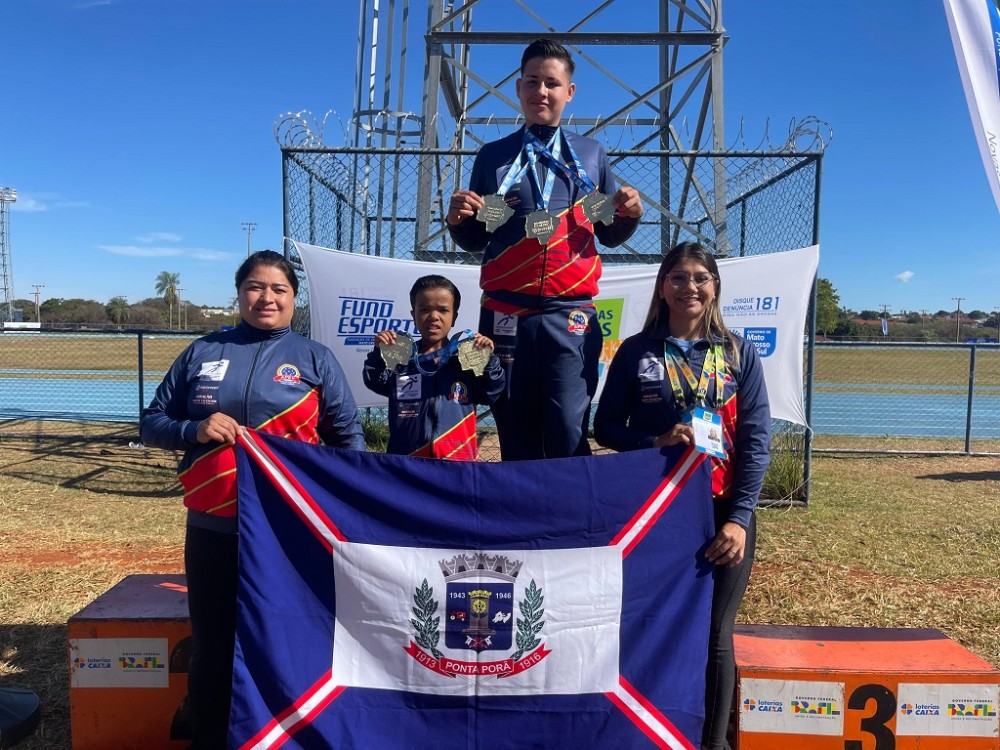 Ponta Porã conquista medalhas de ouro no atletismo das XIV Paralimpíadas Escolares de MS