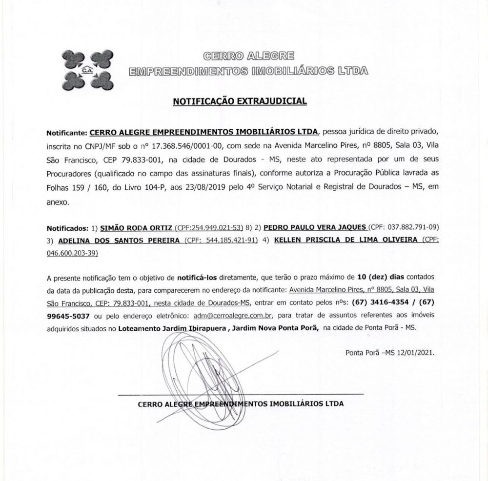 Notificação Extrajudicial