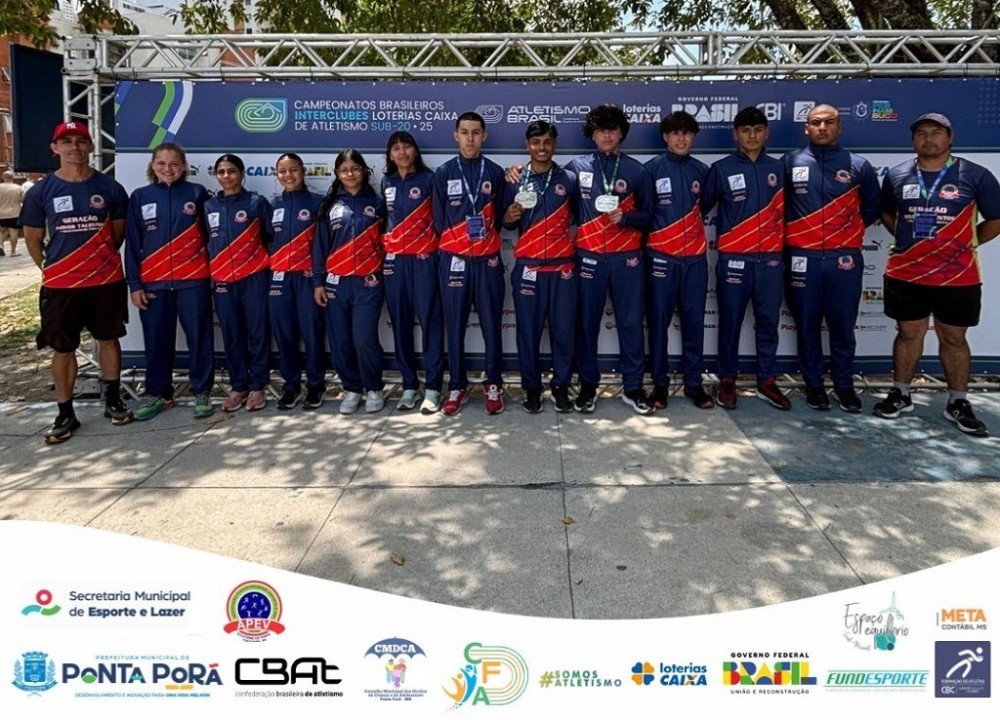 Atletas de Ponta Porã conquistam duas medalhas de prata no Brasileiro Interclubes Sub-20