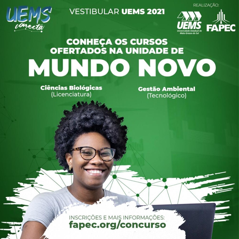 Vestibular UEMS oferta 40 vagas em Mundo Novo