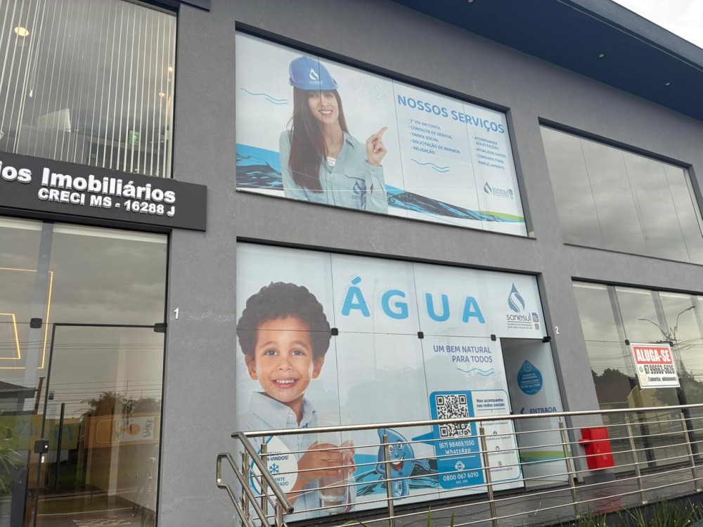 Reforma altera local de atendimento da Sanesul em Ponta Porã a partir de 13 de outubro