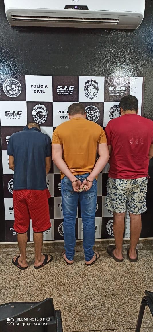 Trio é preso durante operação do SIG contra o tráfico de drogas em Dourados
