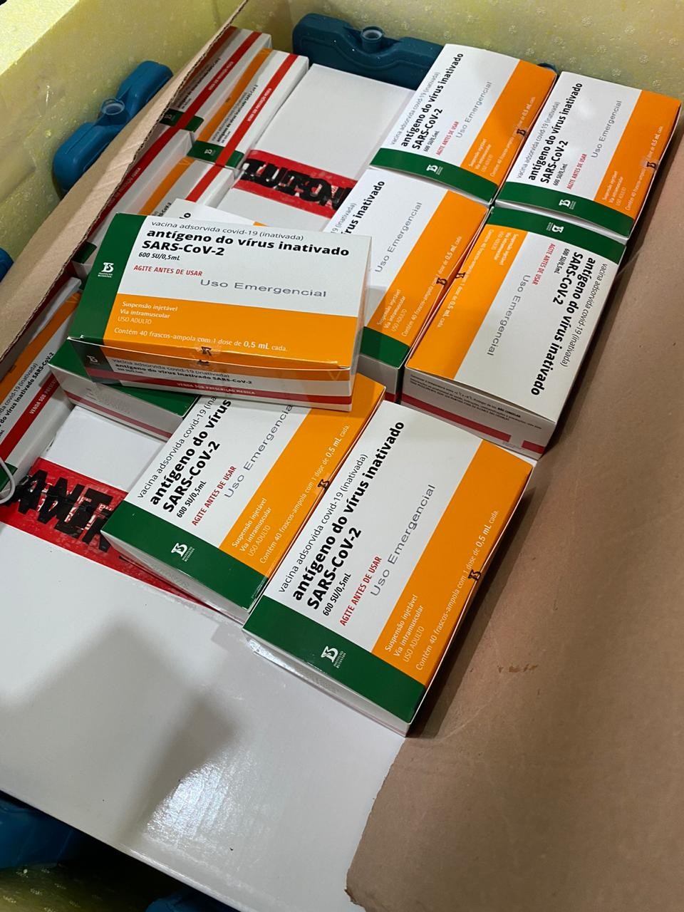 Mais 970 doses da Coronavac chegam a Ponta Porã