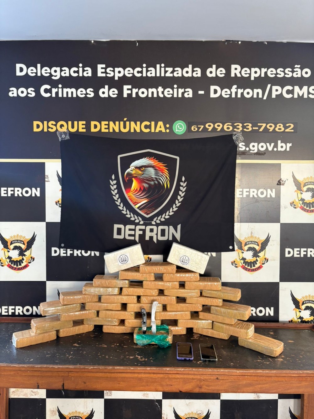 Paraguaio é preso pela Defron com cerca de 40 quilos de drogas em Ponta Porã