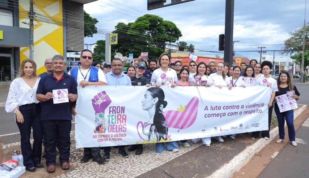 Câmara de Ponta Porã reforça defesa dos direitos das mulheres em blitz educativa