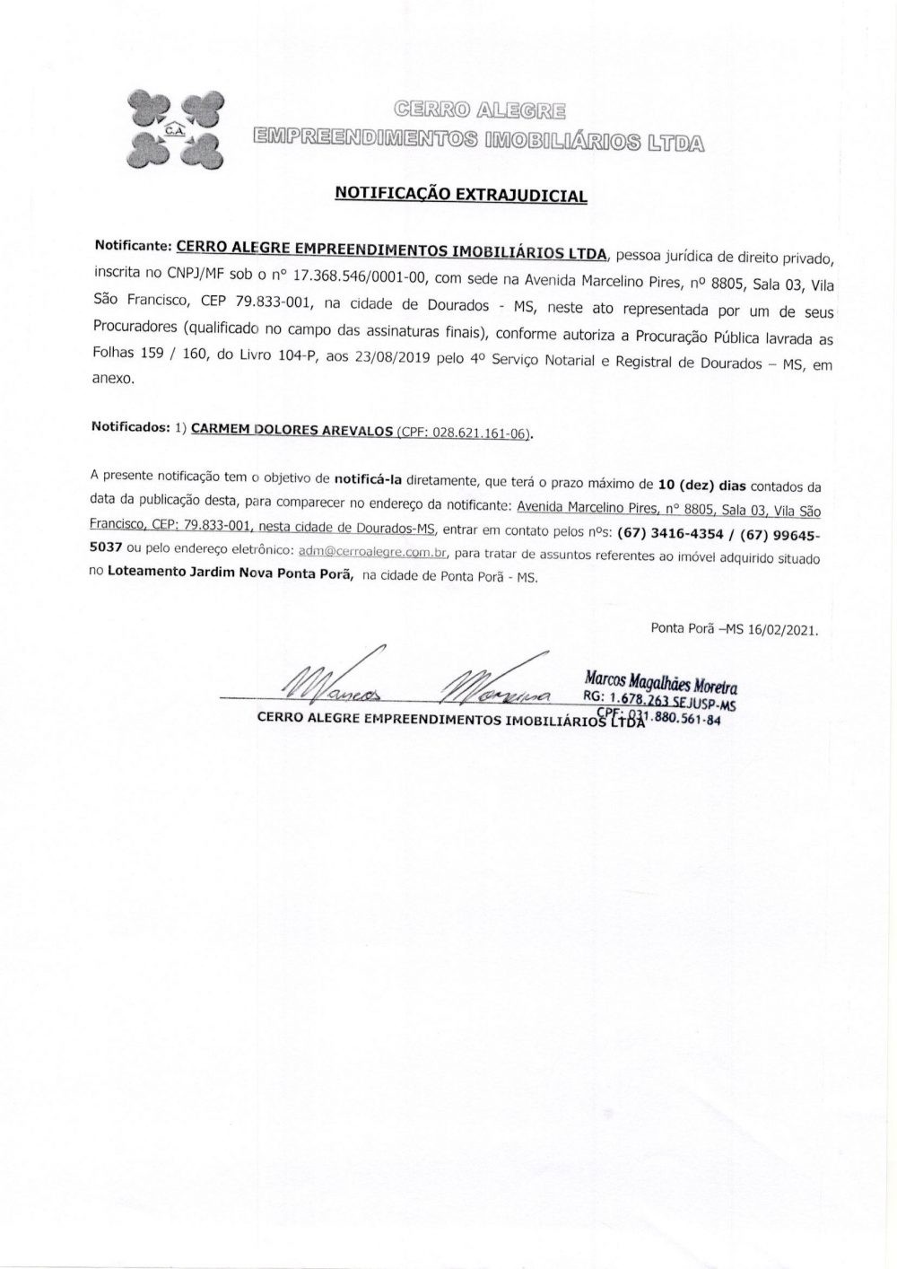 Notificação Extrajudicial