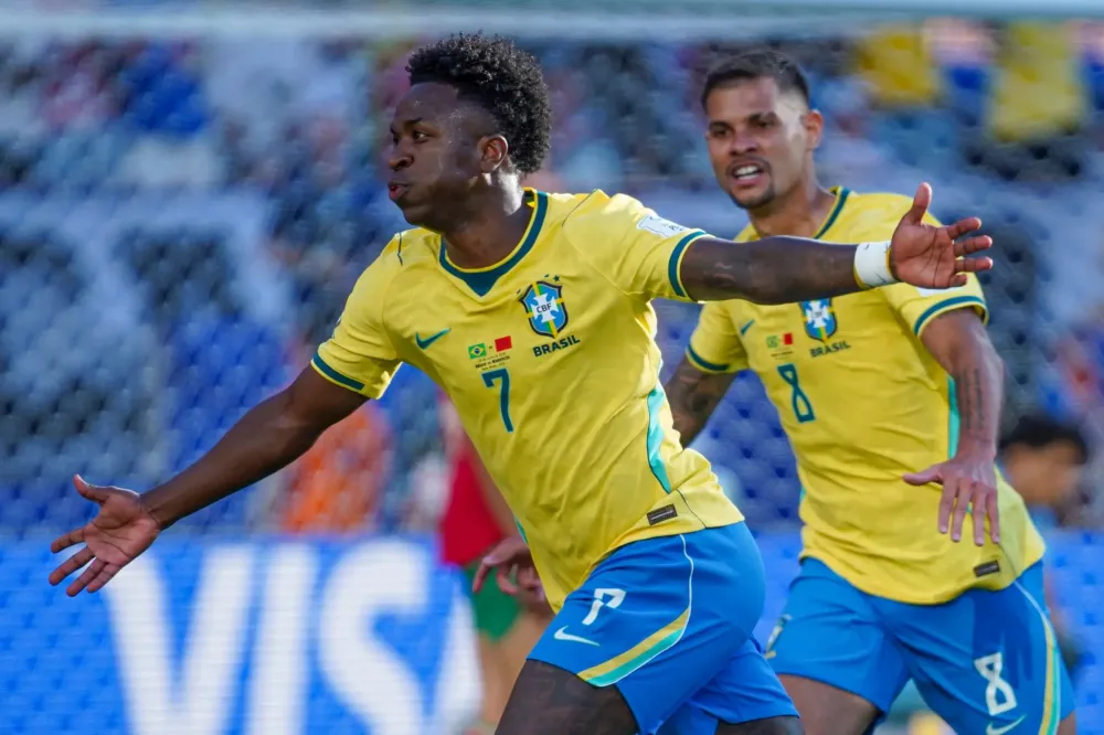 Vinicius Júnior marcou o gol do empate contra o Marrocos no último sábado; Foto: CBF