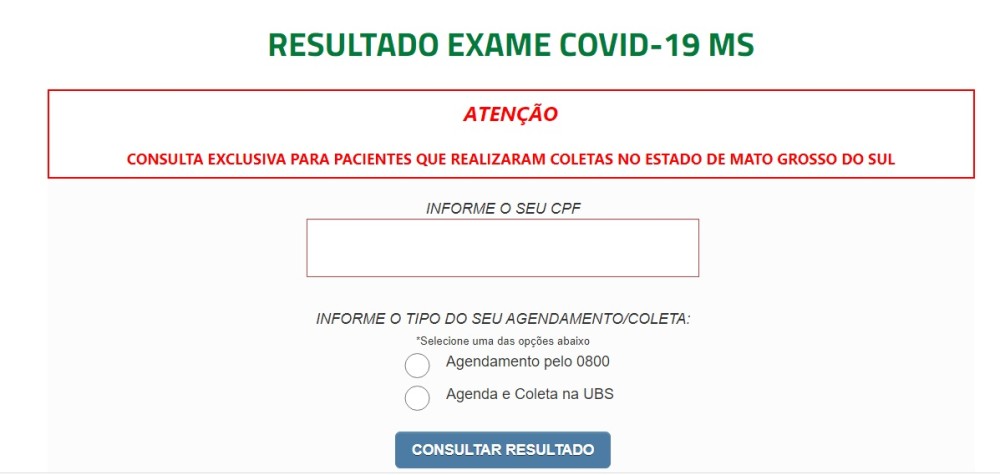 SES lança consulta a resultados de exames da Covid-19